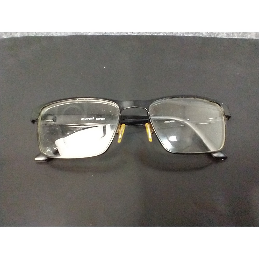 Comfort‎ Flex Gordon Eyeglasses Black Rectangular Semi-Rimless Frames 55-18-145